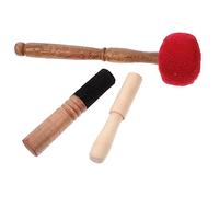 Mikinona 3pcs Bowl Mallet Buddha Singing Bowl Stick for Meditation Healing Music Instrument