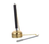 Mikinona 3pcs Buddhist Temple Chimes Dharma Ritual Utensil Handheld Wooden Fish Bell Prayer Tool