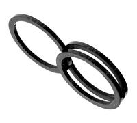 Mikinona 3pcs Carbon Fiber Headset Spacers Bike Stem Gaskets Lightweight Bicycle Fork Washers with High Strength and Temperature Resistance for Mountain Road Bikes