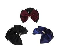 Mikinona 3pcs Career Hair Network Bowknot Snood Hair Nets Elastic Mesh Bun Nets for Women Hospital Nurse Dance Office