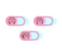 Mikinona 3PCS Creative Pig Webcam Cover Professional for Laptops Phones Durable Hacking Slider Easy to Use Compact Design Protects Personal Security
