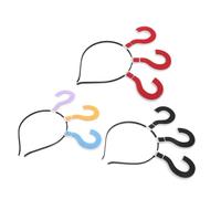 Mikinona 3pcs Creative Question Mark Headband Carnival Hair Accessories Festival Party Novelty Hair Hoop with Comfortable Sturdy for Women