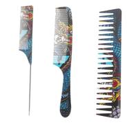 Mikinona 3pcs Dragon Scale Hair Cutting Comb Wide Tooth Styling Comb for Men Hair Accessories Portable Hairdressing Tool for Home Barbershop