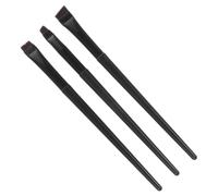 Mikinona 3pcs Dual-use Eyeliner and Eyebrow Makeup Brushes Angled and Flat Head Synthetic Bristles Portable Lightweight Cosmetic Brush Kit for Precise Eye Makeup Application