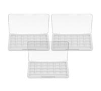 Mikinona 3pcs Empty Eyeshadow Palette with Slots Refillable Plastic Makeup Organizer Tray for Blush Lipstick Depotting Compact Case for Travel and Daily Use