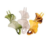 Mikinona 3pcs Flower Frosted Clip Jelly Floral Hair Barrettes Bridal Hair Clip for Wedding Elegant Barrettes Vintage Accessories