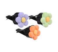 Mikinona 3pcs Flower Shaped Car Air Freshener Clips Cute Car Vent Clips for Dashboard Decoration Easy Installation Replaceable Aromatherapy Pads for Fresh Scent Vehicles