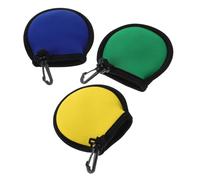 Mikinona 3pcs Golf Ball Cleaning Pouch Set with Clip Efficient Storage Fast Cleaning for Outdoor Golf Activities Essential Accessory for Improved Accuracy and Performance