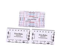 Mikinona 3pcs Guitar Measuring Tape Guitar Radius Gauge Parts Accessories String Height Ruler for Electric Repair