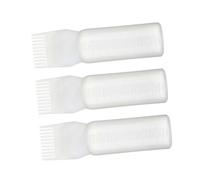 Mikinona 3pcs Hair Dye Bottle Applicator Comb White with Graduated Scale for Precise Salon Hair Coloring and Even Root Application