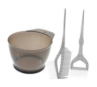 Mikinona 3Pcs Hair Dyeing Kit Hair Coloring Brush Comb Bowl Set Durable Hair Dyeing Tools for Home and Salon Use Practical Reusable Hair Dye Supplies Easy to Clean and Handle