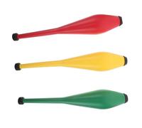 Mikinona 3pcs Juggling Club Pin Lightweight Circus Juggling Equipment for Adults and Safe Beginner-friendly Acrobatic Stick Training Props in Red Yellow Green for Indoor Outdoor