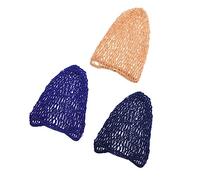 Mikinona 3pcs Long Crocheted Hair Nets for Girls Polyester Salon and Home Hair Net Covers Reliable Care Covers to Keep Neat and Tidy