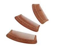 Mikinona 3Pcs Massaging Combs for Adults Portable Hairdressing Tools Light Brown Hair Combs with Static Design for Styling and Scalp Massage Great present Option