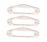 Mikinona 3pcs Pickup Mounting Ring for Electric Guitars Beige Single Coil Frame Replacement for Pickups DIY Accessory for Guitarists
