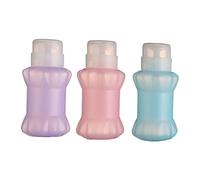 Mikinona 3pcs Plastic Nail Polish Remover Bottle Push Pump Lockable Remover Pump Bottle for Liquid