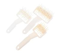 Mikinona 3pcs Plastic Pizza Dough Docker Roller with Spikes Handheld Puncher for Baking Pastry Tool for Preventing Dough Blistering Suitable for Home and Commercial Use