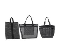 Mikinona 3Pcs Portable Multi Functional Mesh Makeup Storage Bag for Travel Beach Pool Durable Toiletry Bags for Women Lightweight and Practical Cosmetic Organiser