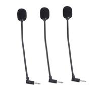Mikinona 3pcs Portable Small Microphone Set for Computer and Phones, Straight Cutting Microphones 2 Mono Channel, 3-Pole Stereo, and 4-Pole Pin, Suitable for Home Office Recording
