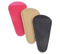 Mikinona 3pcs Pu Leather Hairdressing Tool Scissors Cover Protector for Nail Clippers and Hair Scissors, Simple and Fashion Style, Portable Storage Case for Professional Grooming Kit