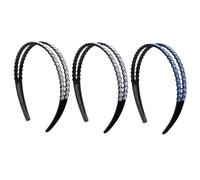 Mikinona 3Pcs Rhinestone Teeth Hairband Sparkly Headdress for Women Non Slip Hair Accessories for Various Hairstyles Elegant and Fashionable Design present Option for Mom and Friends