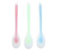 Mikinona 3pcs Silicone Meridian Pat Massage Sticks Set 38cm - Red, Green, Blue Body Tapping Tools for Shoulder and Back Acupoint Relief, Handheld Wellness Massager for Home Use