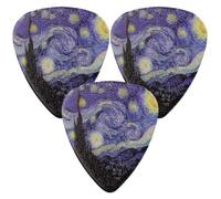 Mikinona 3Pcs Thin Guitar Picks 0.46Mm Triangle Acoustic and Electric Guitar Picks for Folk, Ukulele, Small Size Musical Instrument Accessories