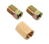 Mikinona 3pcs Threaded Brake Line Fittings Kit Copper Nickel Oil Pipe Joints Brake Line Nut Connectors Enhanced Safety Easy Installation