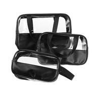 Mikinona 3Pcs Travel Toiletry Bag Portable Transparent Makeup Organizer with Handle Multipurpose Wash Bag for Efficient Cosmetic Storage The Go