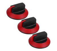 Mikinona 3pcs Universal Gas Stove Knobs Replacement Compatible Cooker Grill and Oven Push Button Design Small Size Sturdy Plastic