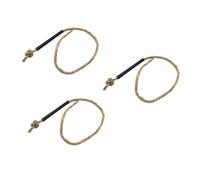 Mikinona 3pcs Waterproof Waxed Fire Starter Jute Rope Aluminum Sleeves for Outdoor Camping Survival and Campfire Flame Starting