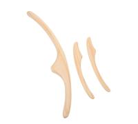 Mikinona 3Pcs Wooden Guasha Massage Tool for Neck Sculpting Precision Acupoint Stick for Facial Full Body Muscle Relaxation Stable Wood Massager