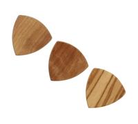 Mikinona 3pcs Wooden Guitar Picks Large Triangle Bass and Acoustic Guitar Plectrums Practical Accessories for Music Players