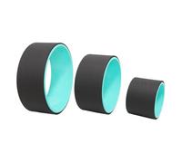 Mikinona 3pcs Yoga Wheel Set 13 10.5 6.5 Black and Green Pilates Roller for Backbend, Massage, and Balance Training Yoga Accessory for Stretching and Muscle Relaxation