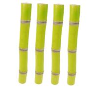 Mikinona 4 Pcs Realistic Artificial Sugar Cane Plant Model for Restaurant and Supermarket Display Lifelike Faux Sugar Cane Props for Photography and Home Decoration