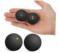 Mikinona 4 Pcs Squash Balls Bounce Training Equipment for Indoor Outdoor Racket Sports Enhance Coordination and Strength