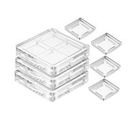 Mikinona 4-piece Diy Eye Shadow Palette Box Empty Makeup Palette for Custom Colors Travel Organizer