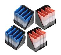 Mikinona 4 Sets Miniature Dollhouse File Folder Model Paper Document Holders for Dollhouse Office Accessories Mini Desktop Organizers Realistic Miniature Office Props for Pretend Play