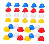 Mikinona 40pcs Multi-color Mini Safety Helmets for Party Decorations and Pet Outdoor Use Compact Lightweight Miniature Hats for Birthday Halloween Building Theme and DIY Accessories