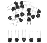 Mikinona 40pcs Tactile Push Button Switch Kit: Breadboard Momentary Switches - Mini Round Electronic Buttons for DIY Electronics Projects 6x5mm Black