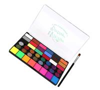 Mikinona 42 Colors Water-soluble Face Painting Kit Brush - Non-toxic Easy to Use for Boys and Girls for Festivals and Parties