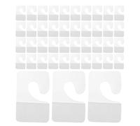 Mikinona 45pcs Plastic Adhesive Hanging Tabs with Slot Hole - Self-Adhesive Retail Display Hooks for Merchandise Labeling and Store Hanging Essentials