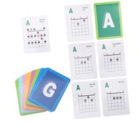 Mikinona 49pcs Guitar Chord Practice Chart for Beginners Lightweight Electric Acoustic Guitar Training Guide with Basic Music Theory for Students