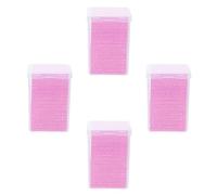 Mikinona 4Boxes Eyelash Glue Remover Pads Practical Cleaning Wipes for Salon Home Use Pink Glue Cleaning Safe for Lashes