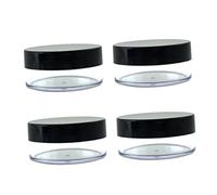 Mikinona 4pcs 50g Empty Powder Case Plastic Makeup Case Travel Kit with Lids for Loose Setting Powder Storage Organiser