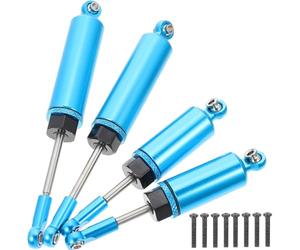Mikinona 4pcs Aluminum Alloy Rc Car Shock Absorbers Oil Pressure Buffer and Sturdy Shell Design, Front and Rear Dampers for Rc Car Accessories to Reduce Vibration