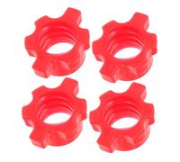 Mikinona 4pcs Barbell Locking Nuts Durable Pe Screw Collars Secure Fastening Clips for Home Gym Weight Equipment Compatible with Standard Dumbbell Bars