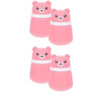 Mikinona 4pcs Beauty Powder Puff Box Talcum Powder Bottle Holder for Boys and Girls Adults