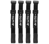 Mikinona 4pcs Black Football Referee Nylon Sliding Side Clip Numbered Wristbands for Youth Match Training, Official Football Referee Gear Bands for Soccer Officials