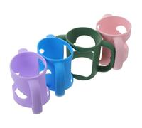 Mikinona 4pcs Born Bottles Handle Silicone Milk Bottle Grips Removable Carry Handle for Easy Cleaning